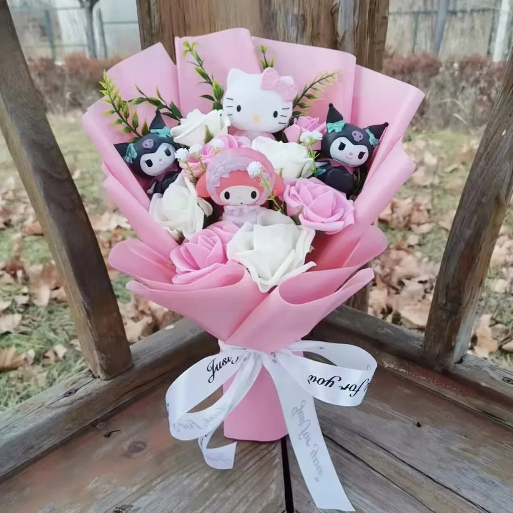 Hello Kitty Heartfelt Plush Rose Bouquet Hello Kitty Store