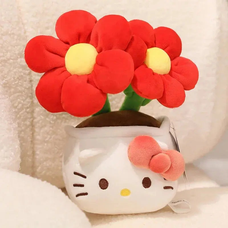 Sanrio Hello Kitty Plushie Stuffed Hello Kitty Potted Doll Doll Bouquet Toy Girl Gift Flower Ornaments Doll Child Gift My Store