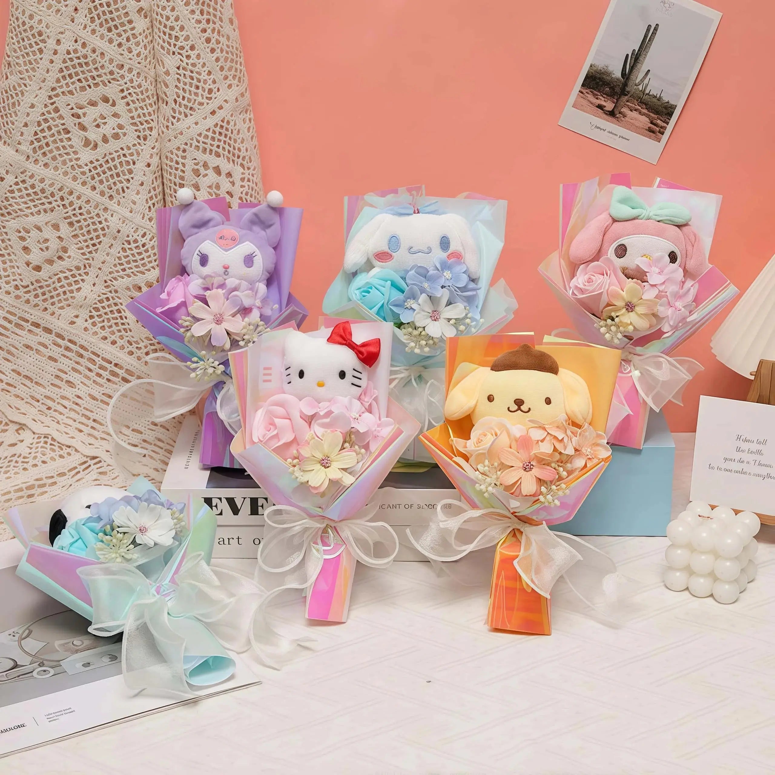 💐  Hello Kitty Romantic Plush Flower Bouquet Hello Kitty Store