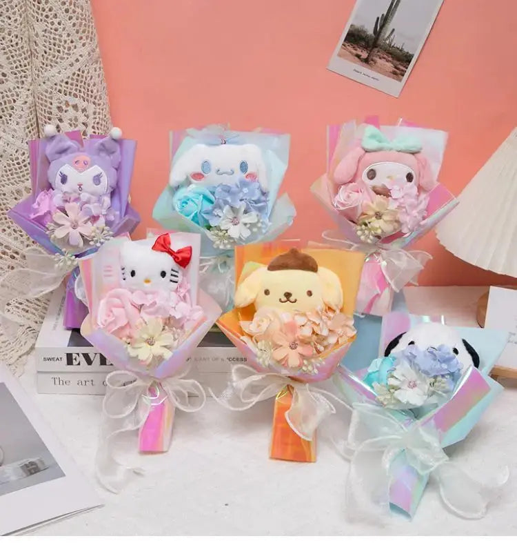 💐  Hello Kitty Romantic Plush Flower Bouquet Hello Kitty Store