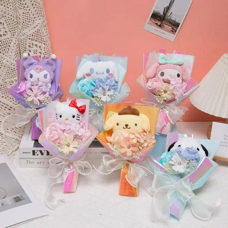 💐  Hello Kitty Romantic Plush Flower Bouquet Hello Kitty Store