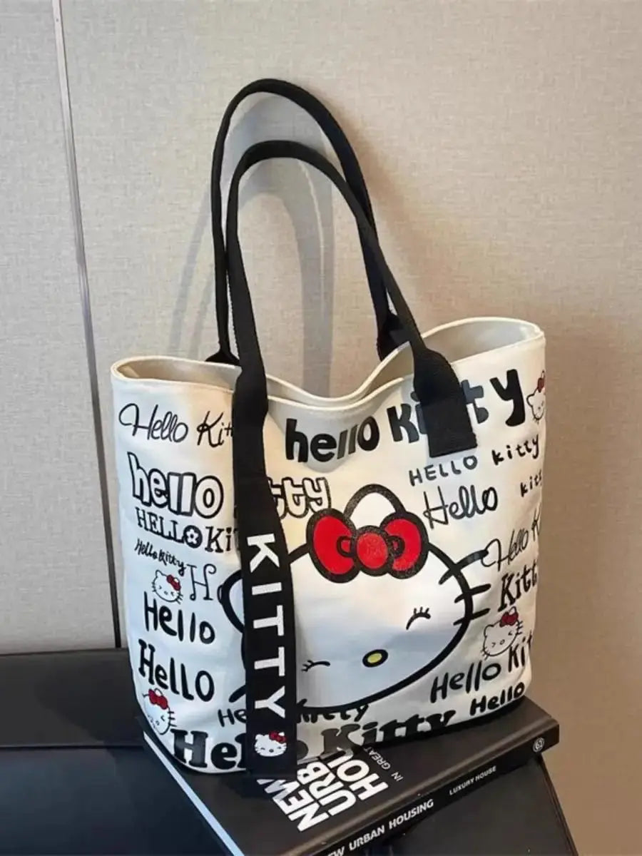Sanrio Hello Kitty Cartoon Tote – Versatile One-Shoulder Canvas Bag My Store