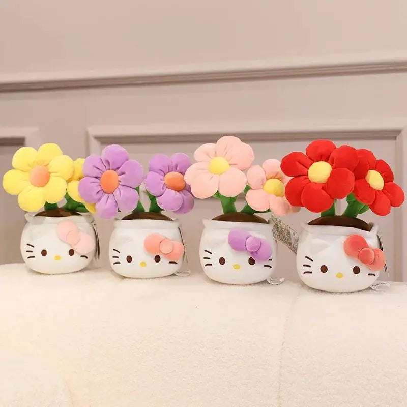 Sanrio Hello Kitty Plushie Stuffed Hello Kitty Potted Doll Doll Bouquet Toy Girl Gift Flower Ornaments Doll Child Gift My Store