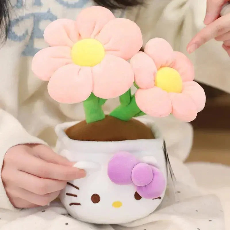 Sanrio Hello Kitty Plushie Stuffed Hello Kitty Potted Doll Doll Bouquet Toy Girl Gift Flower Ornaments Doll Child Gift My Store