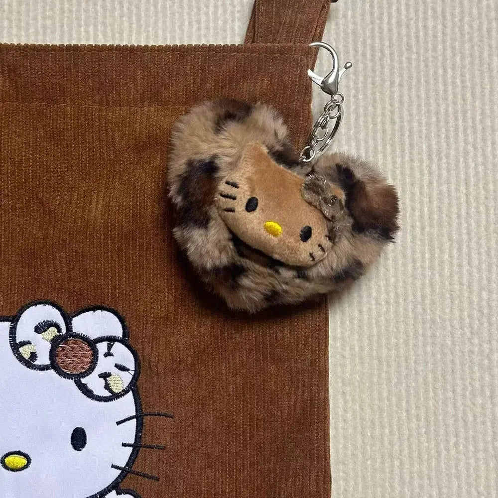 Sanrio Hello Kitty Leopard Doll Keychain – Cute Anime Bag Accessory My Store