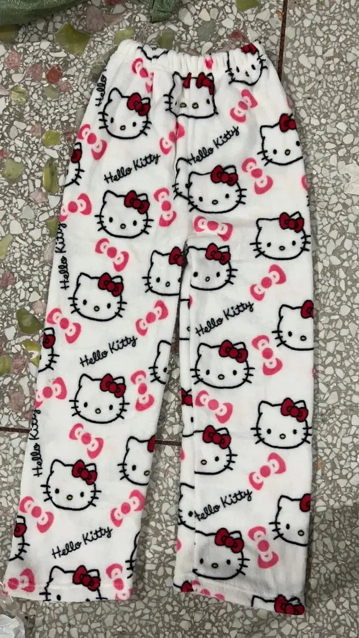 Kawaii Kitty Halloween Flannel Lounge Pants My Store
