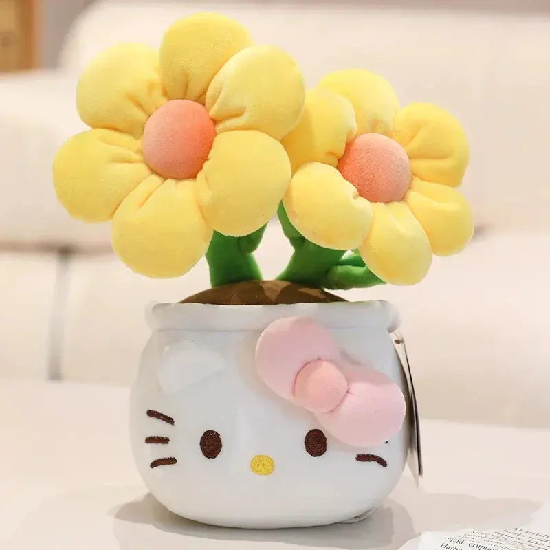 Sanrio Hello Kitty Plushie Stuffed Hello Kitty Potted Doll Doll Bouquet Toy Girl Gift Flower Ornaments Doll Child Gift My Store