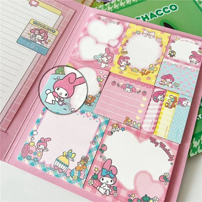 🐾 Kawaii Sanrio Sticky Notes – Hello Kitty, My Melody, Cinnamoroll &amp; Kuromi | Cute Memo Pads for School &amp; Office My Store