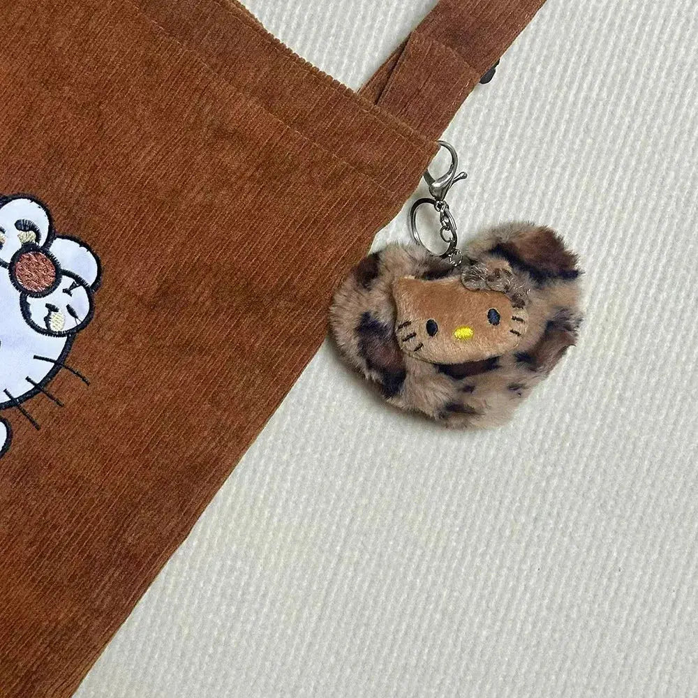 Sanrio Hello Kitty Leopard Doll Keychain – Cute Anime Bag Accessory My Store