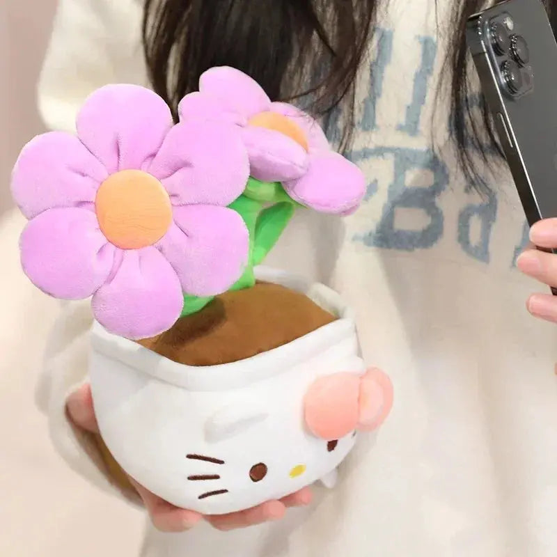 Sanrio Hello Kitty Plushie Stuffed Hello Kitty Potted Doll Doll Bouquet Toy Girl Gift Flower Ornaments Doll Child Gift My Store