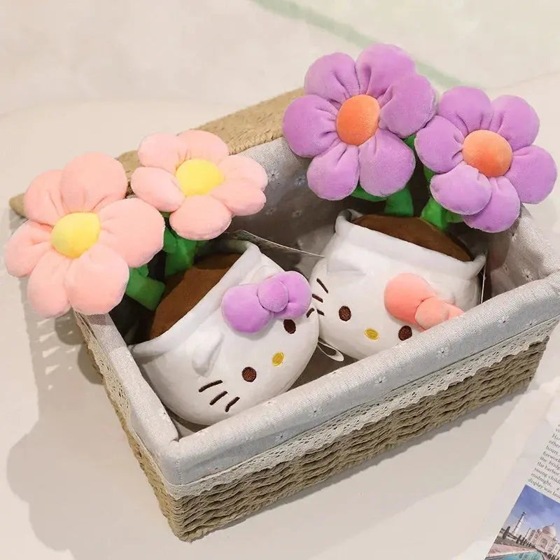 Sanrio Hello Kitty Plushie Stuffed Hello Kitty Potted Doll Doll Bouquet Toy Girl Gift Flower Ornaments Doll Child Gift My Store