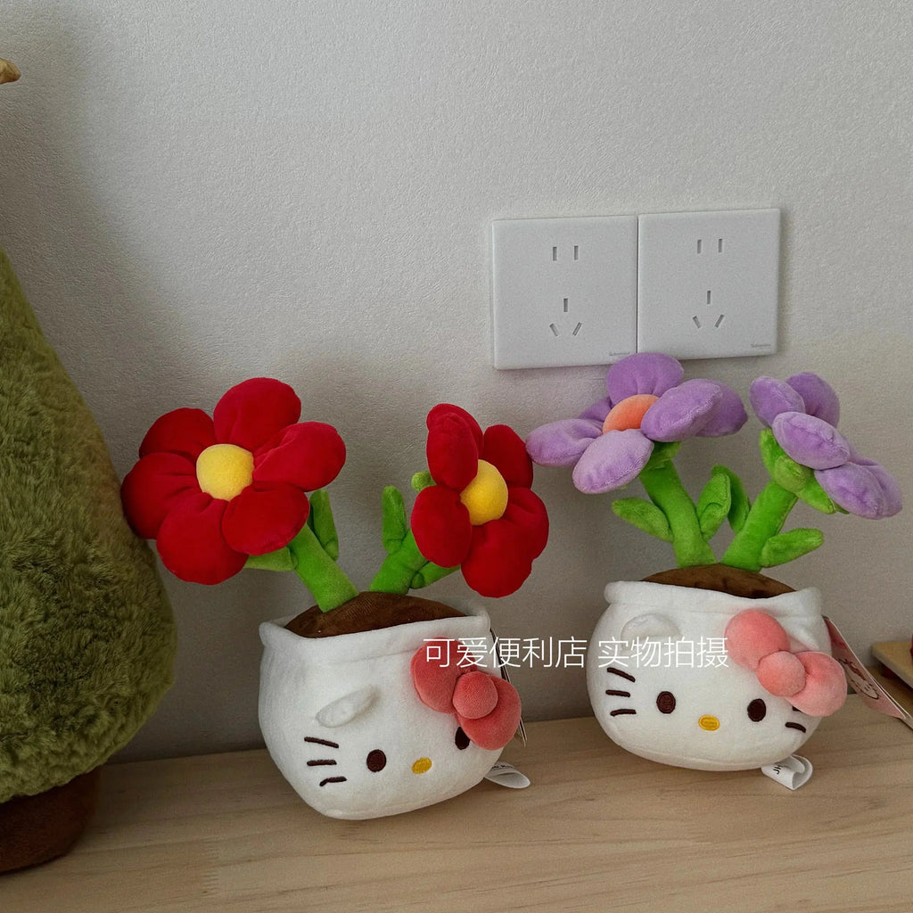 Sanrio Hello Kitty Plushie Stuffed Hello Kitty Potted Doll Doll Bouquet Toy Girl Gift Flower Ornaments Doll Child Gift My Store