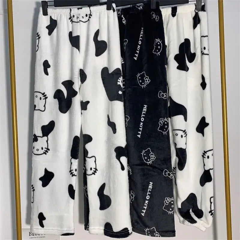 Kawaii Kitty Halloween Flannel Lounge Pants My Store