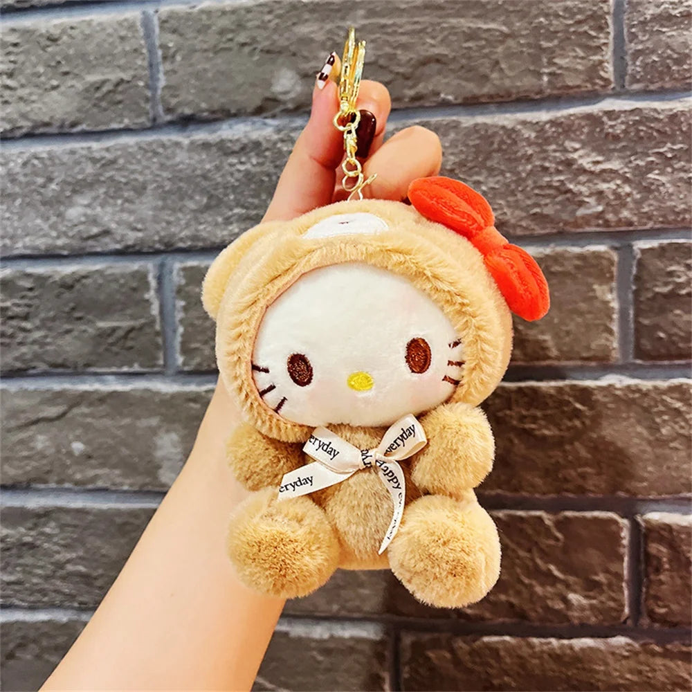 Sanrio Hello Kitty Plush Dolls Cinnamoroll Melody Pochacco Cartoon Backpack Handbag Accessories Kids Girls Gifts Toys Hello Kitty Store