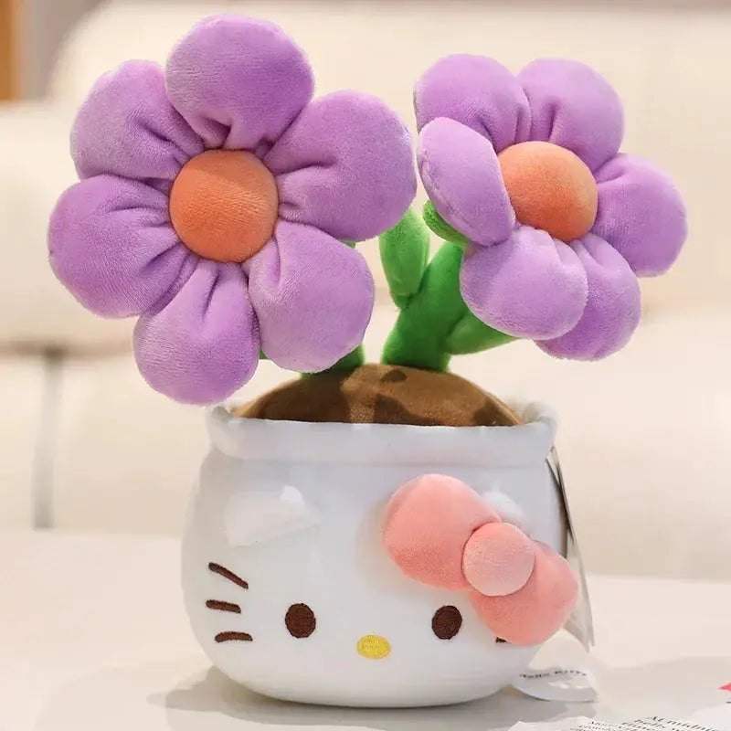 Sanrio Hello Kitty Plushie Stuffed Hello Kitty Potted Doll Doll Bouquet Toy Girl Gift Flower Ornaments Doll Child Gift My Store