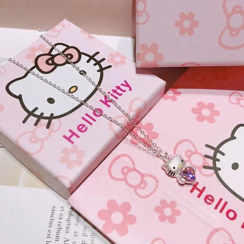 Kawaii Hello Kitty Birthday Gift Necklace – Cute Cartoon Pendant My Store