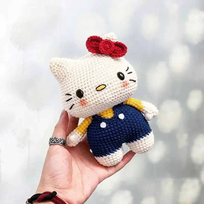 👜 Hello Kitty Cozy Yarn Keychain Charm Hello Kitty Store